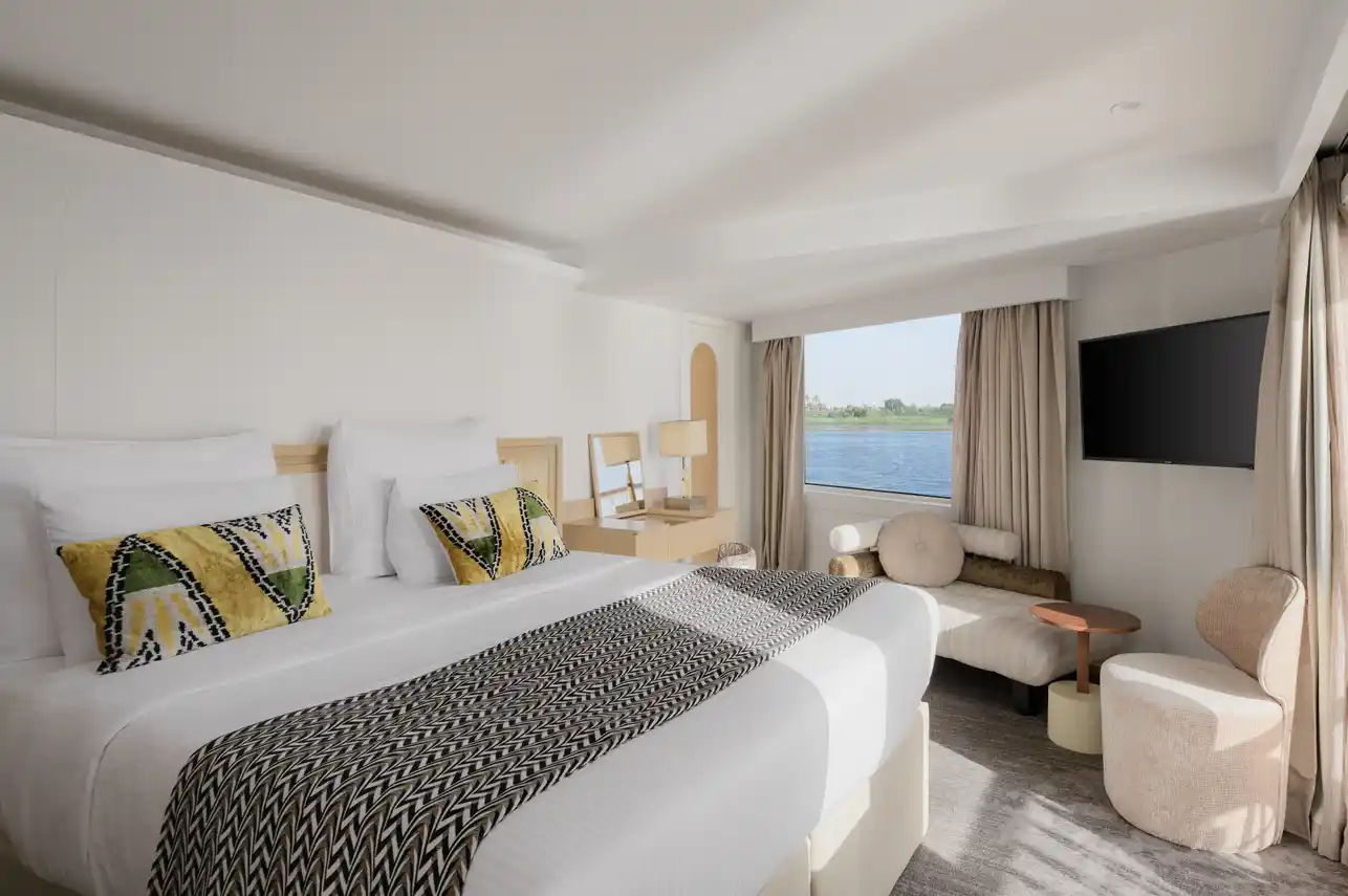 Cabin aboard the MS Tamr Henna Nile Cruise Nile cruise